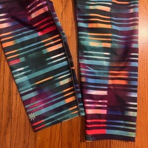 Athleta Vibrant Striped Leggings